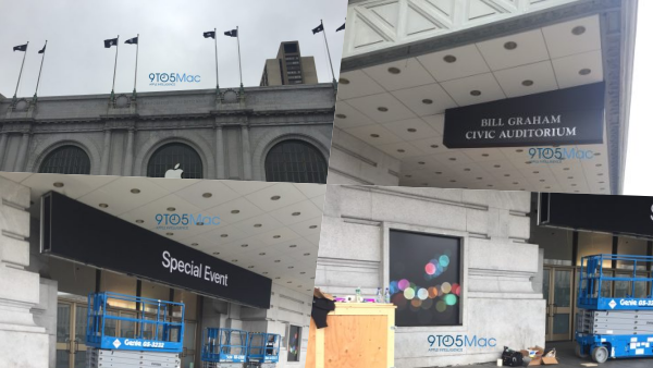 Apple keynote decorations on display at Bill Graham Civic Center ahead of ‘iPhone 7’ event