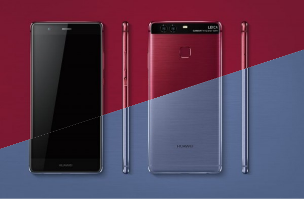 Huawei P9 Red and Blue