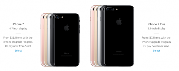 iPhone 7 and iPhone 7 Plus Price in USA