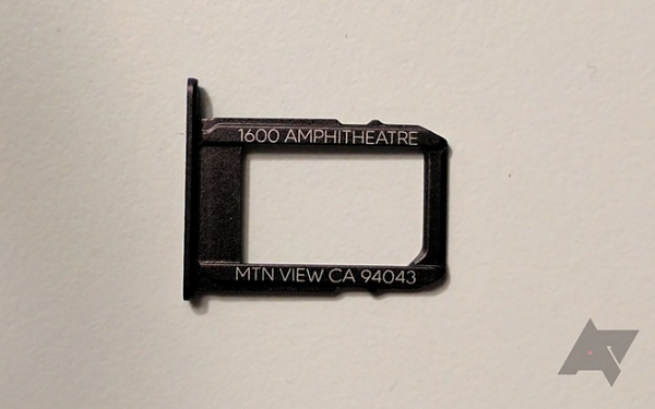 Google wrote its address on the Pixels' SIM trays Black