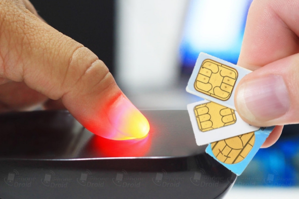 Fingerprint to register sim card