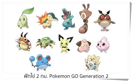 Pokemon GO Generation 2 Egg Chart-2KM