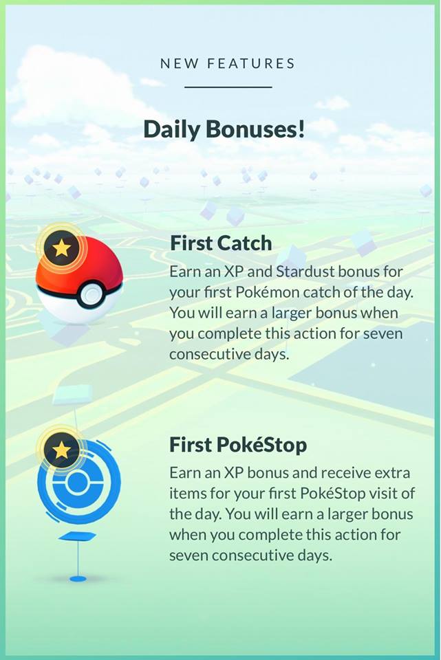 Pokemon Go Celebrating Daily Bonuses with More Bonuses