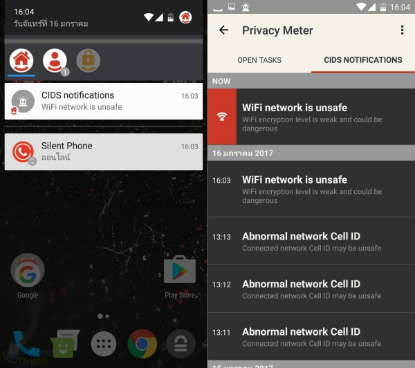 Blackphone 2 Smarter Wi-Fi Manager Notification