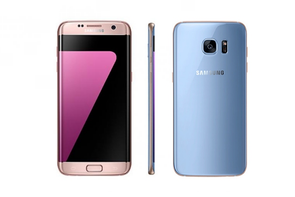 Galaxy S7 edge Pink Gold and Blue Coral