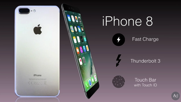 iPhone 8 with Touch Bar Concept