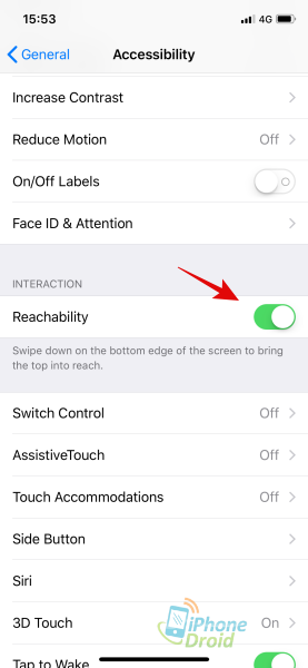 iPhone X Reachability