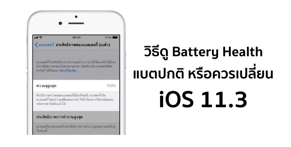 Battery Health iOS 11.3