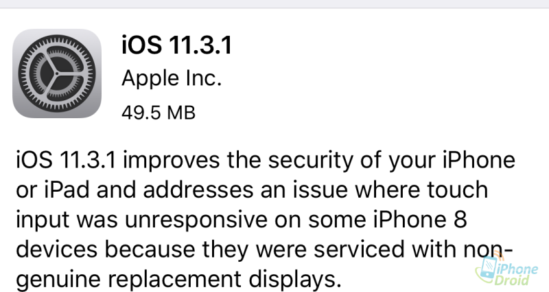 iOS 11.3.1