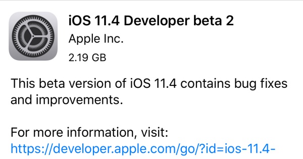 iOS 11.4 Beta