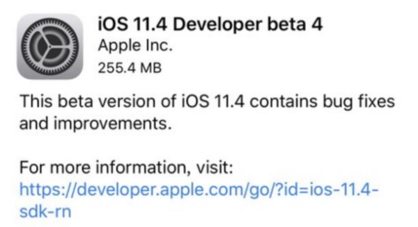 iOS 11.4 beta 4