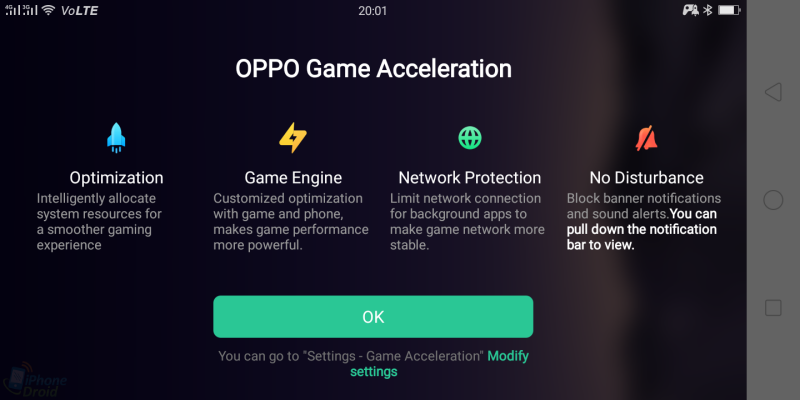 OPPO A83 (2018) Game Acceleration