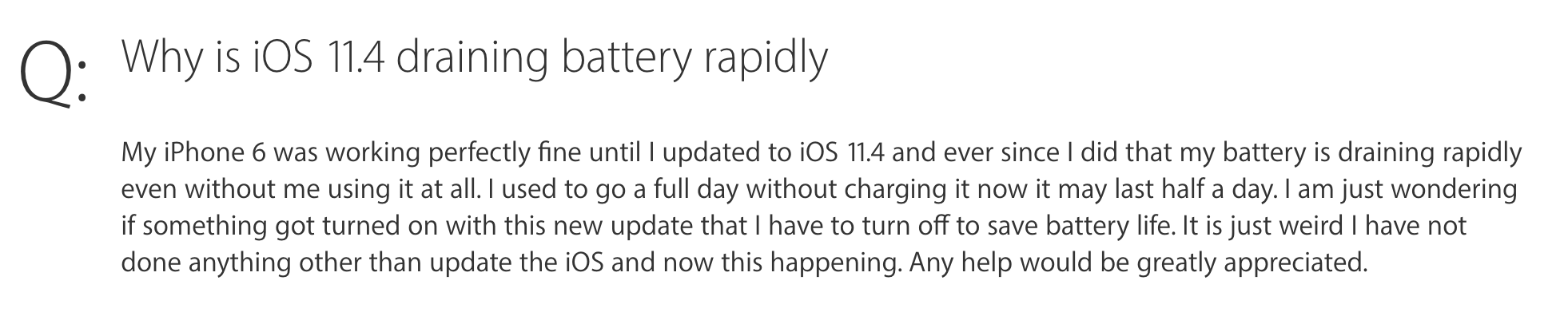 iOS 11.4 กินแบตมากผิดปกติ