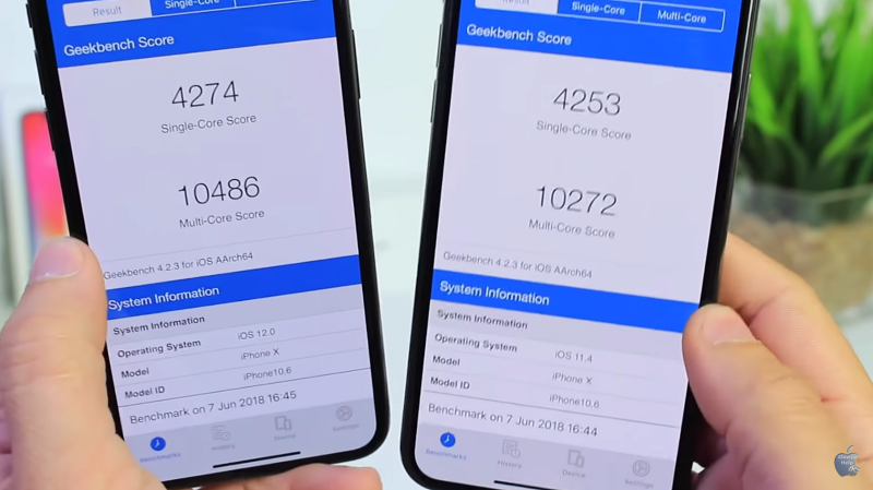 ทดสอบ iOS 12 vs iOS 11.4