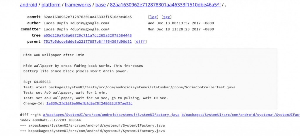 Always On Display to support wallpapers in Android 9.0 Pie