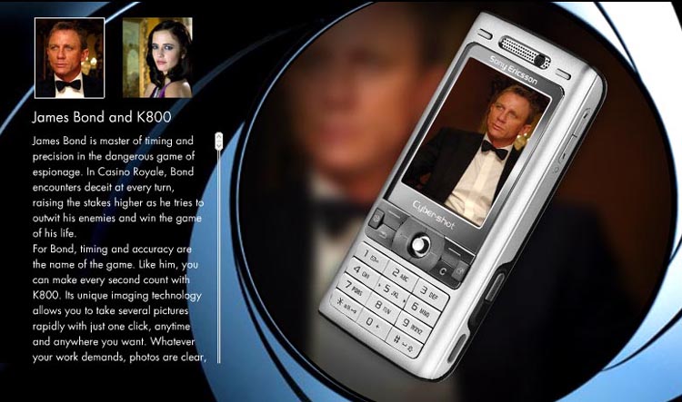 the story of Sony (Ericsson) phones told through Bond movies