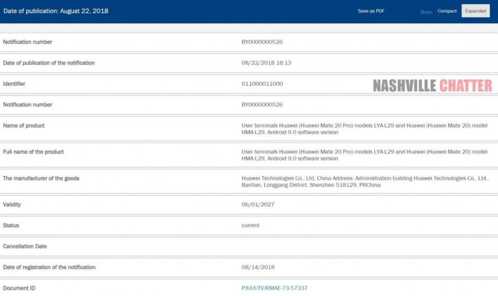 Huawei Mate 20 and Mate 20 Pro will launch with Android 9.0 Pie