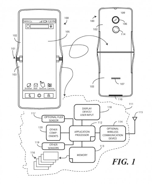 motorola foldable phone patent