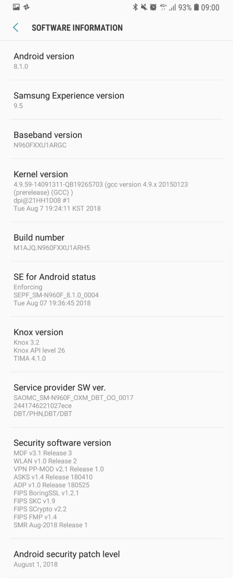 First Galaxy Note 9 update