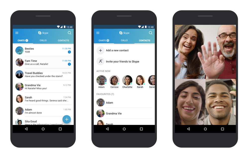 Skype for Android preview updated