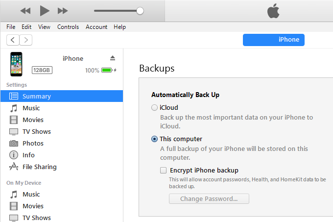 How to back up an iPhone