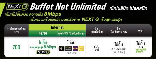 NEXT G Buffet Net Unlimited