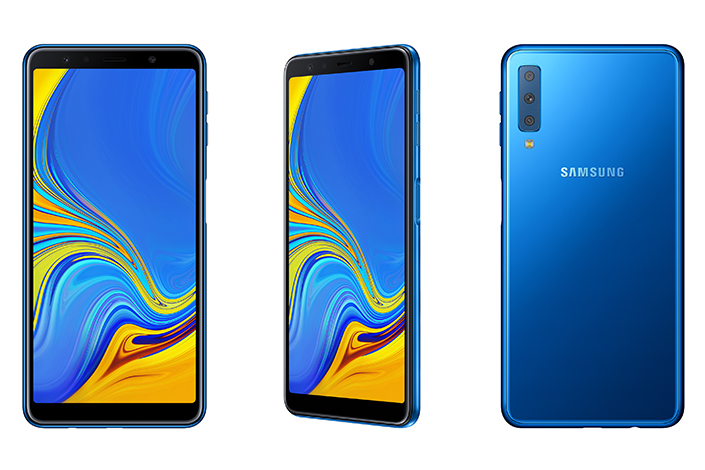 Samsung Galaxy A7 2018 featuring a powerful triple lens camera