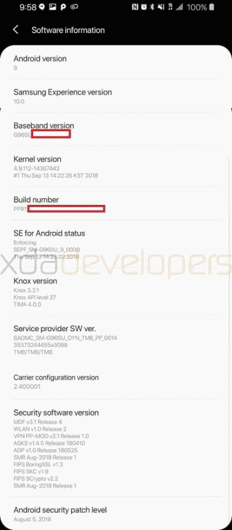 Samsung Experience Android 9 Pie