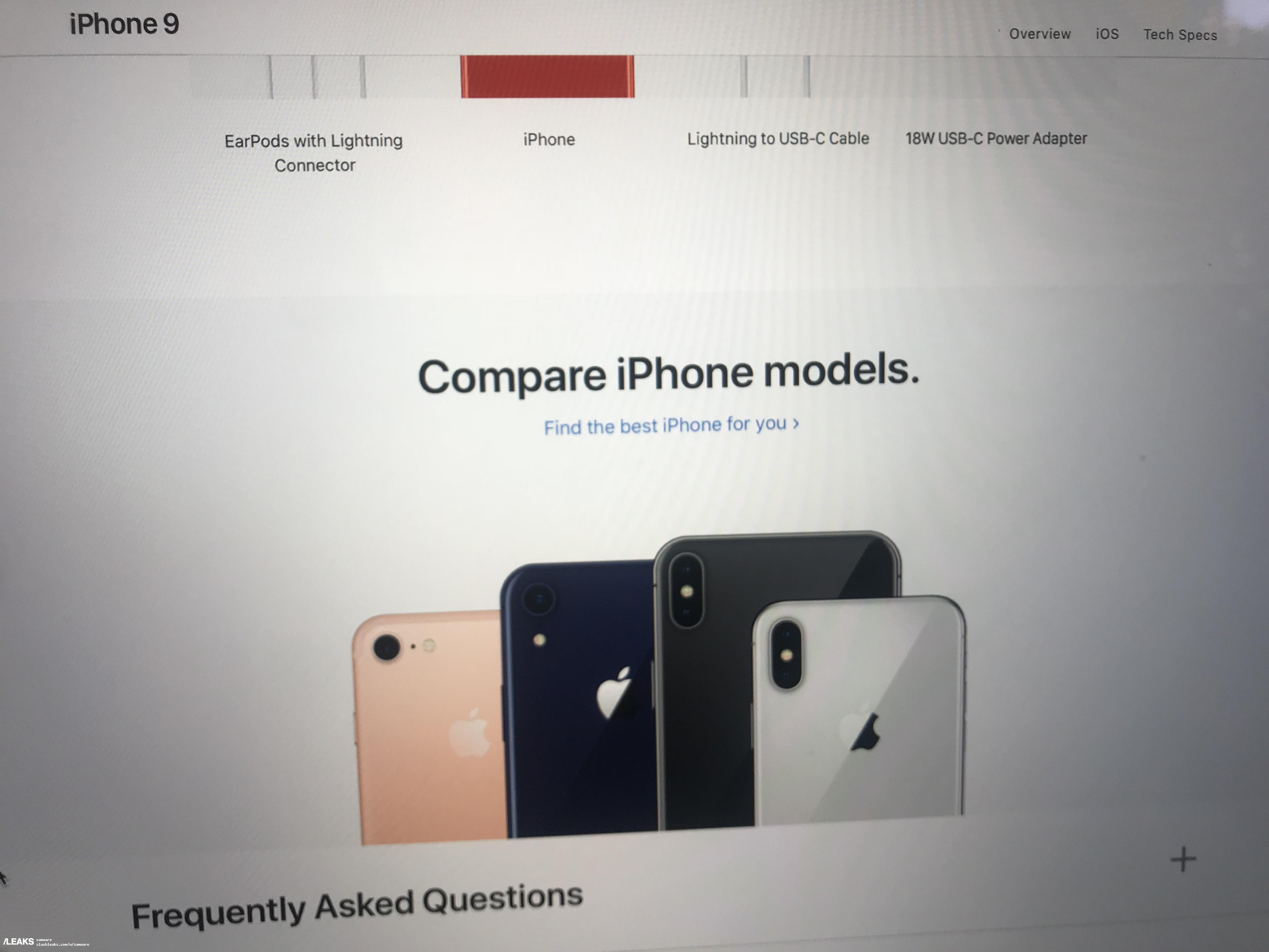 iPhone 9 Apple Store page