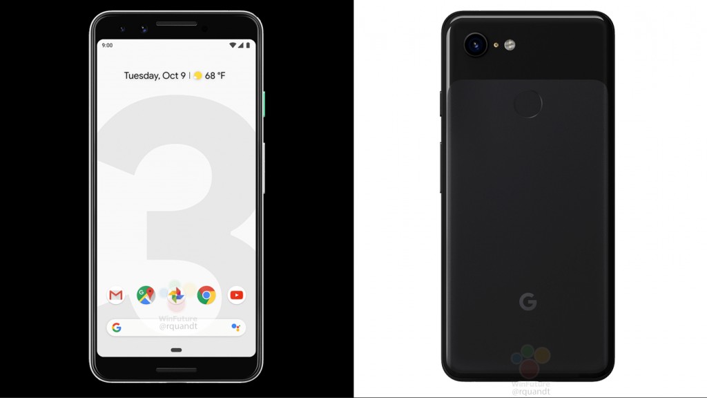 Google Pixel 3 and Pixel 3XL in black and white