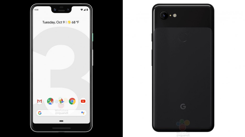 Google Pixel 3 and Pixel 3XL in black and white