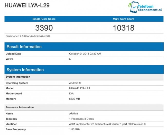 Huawei Mate 20 Pro met Kirin 980 verovert Geekbench