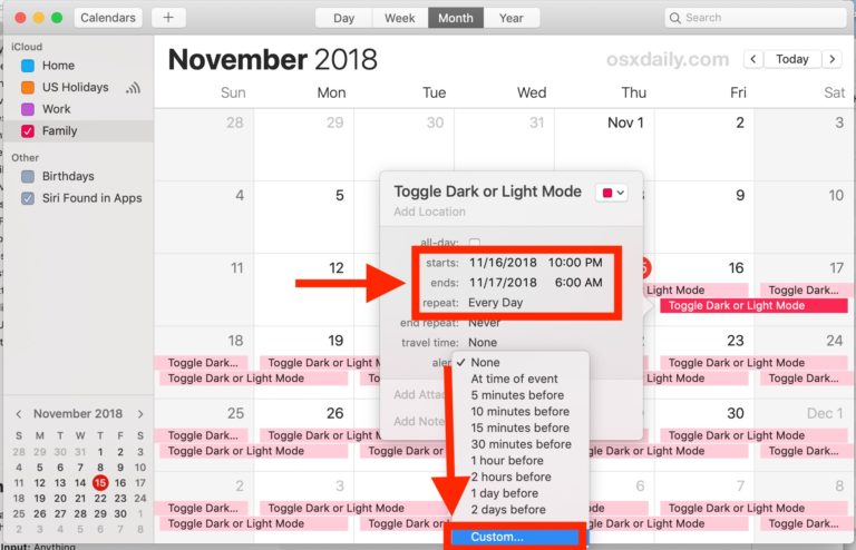 How to Enable Dark Mode in MacOS Automatically on Schedule