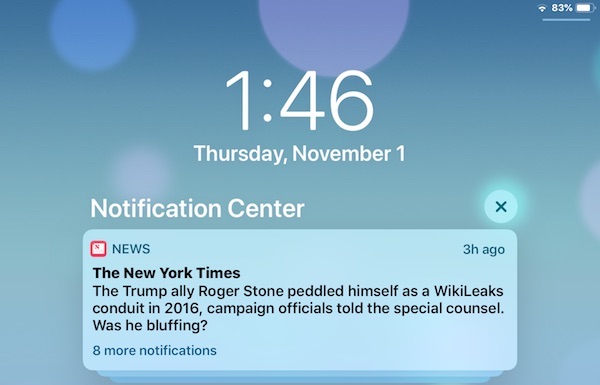 How to Access Notification Center on iPad and iPhone with iOS 12