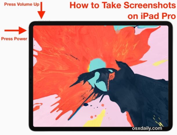 how to take screenshot on ipad pro 2018