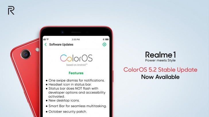 Realme 1 is now receiving ColorOS 5.2, many new features in tow