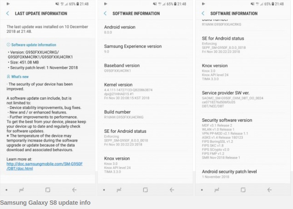 Samsung Galaxy S8 gets new update, keeps the same November security patch