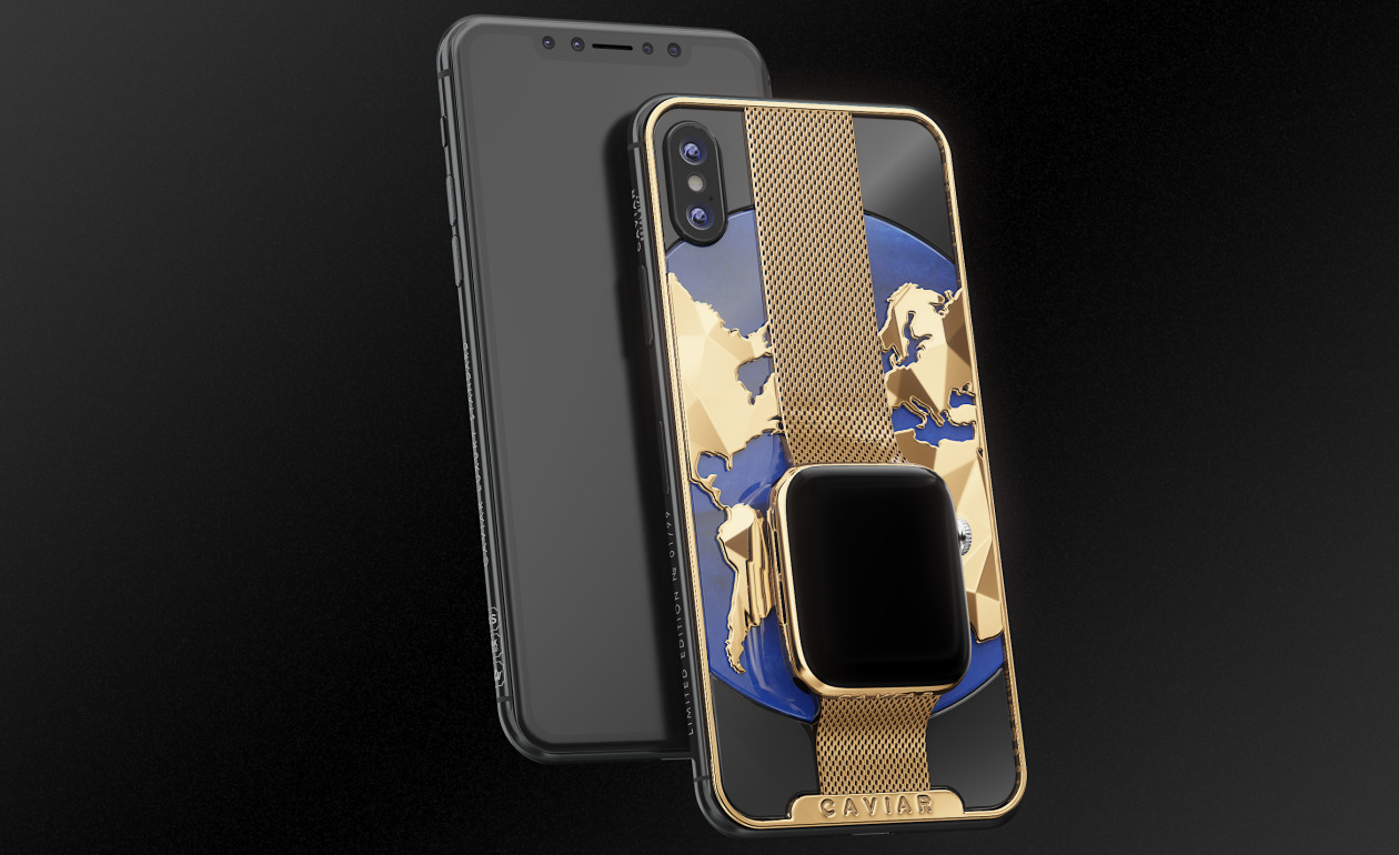 Caviar combined iPhone XS and Apple Watch