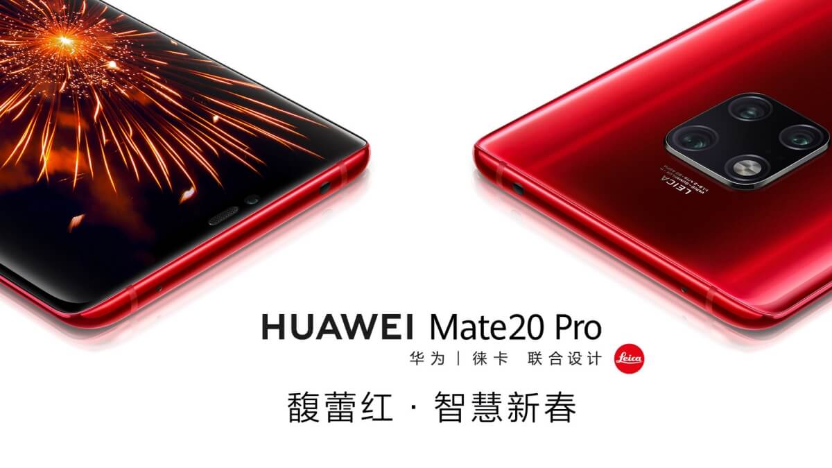 Huawei Mate 20 Pro in Red and Comet Blue arriving on January 10