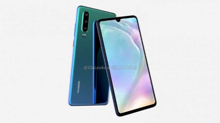 Huawei P30 CAD-based renders and 360-degree video