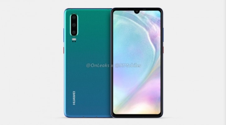 Huawei P30 CAD-based renders and 360-degree video