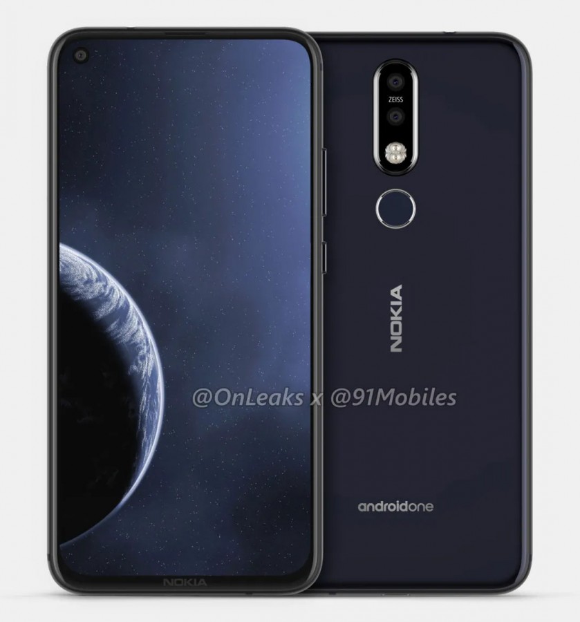 Nokia 8.1 Plus renders show a punch hole camera on a 6.2" display