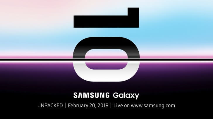 Samsung Galaxy S10 arriving officially on February 20
