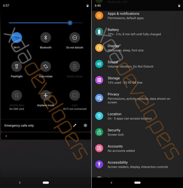 The first Android Q beta build features