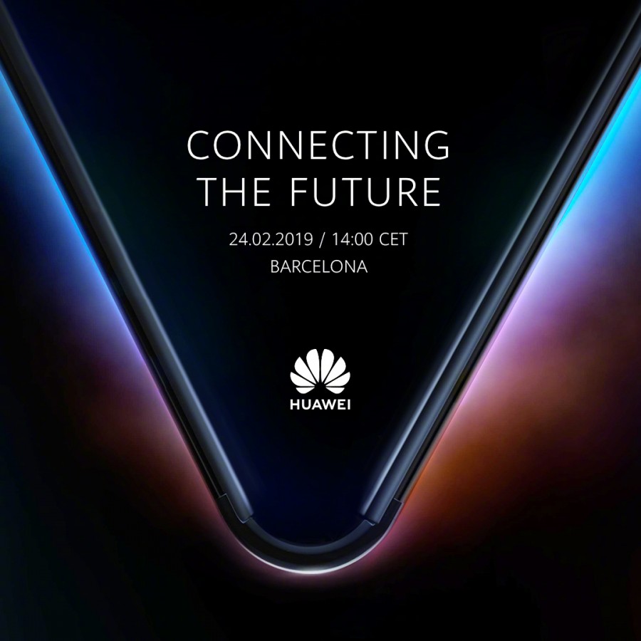 Huawei shows teaser image of its 5G foldable phone as it announces MWC event