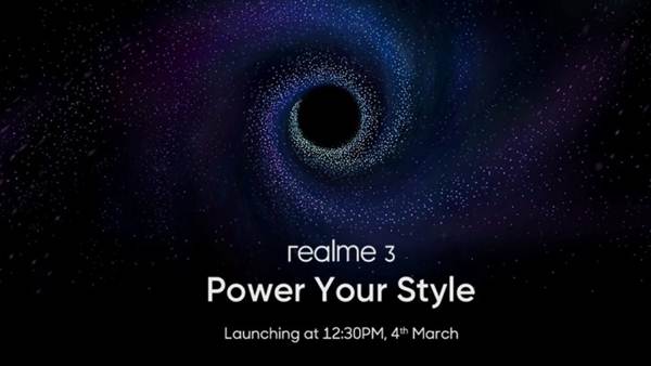  Realme 3 march 4th
