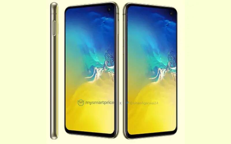 Samsung Galaxy S10e Canary Yellow Variant Render