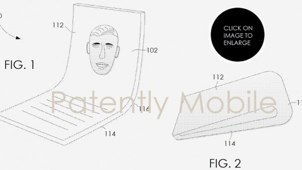 Google's foldable smartphone showcased in a patent