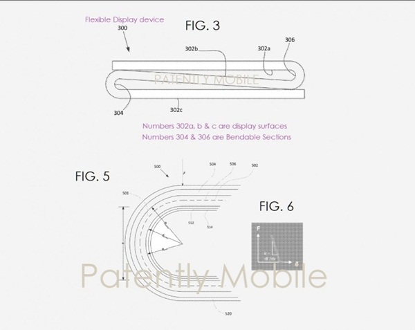 Google's foldable smartphone showcased in a patent