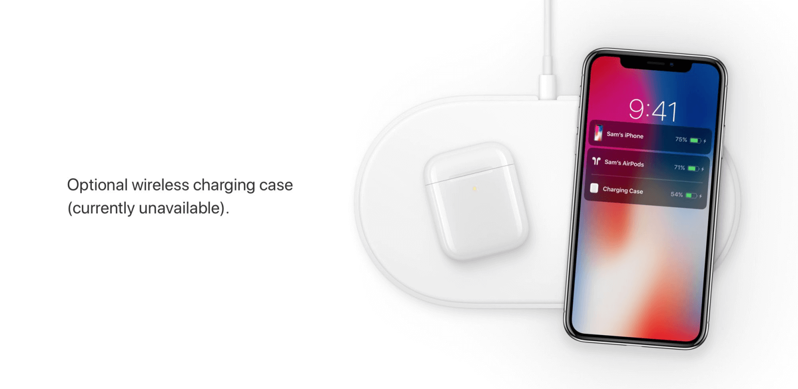 Hidden AirPower image with iPhone XS and new AirPods